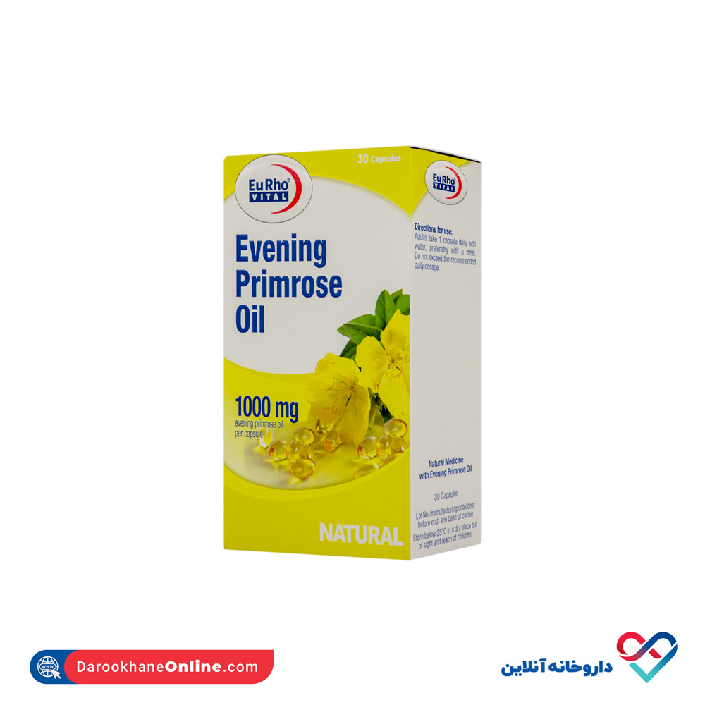 eurho-vital-evening-primrose-oil-1.jpg کپسول ایوینینگ پرایم رز اویل (گل مغربی) یوروویتال 30 عددی - Image 1